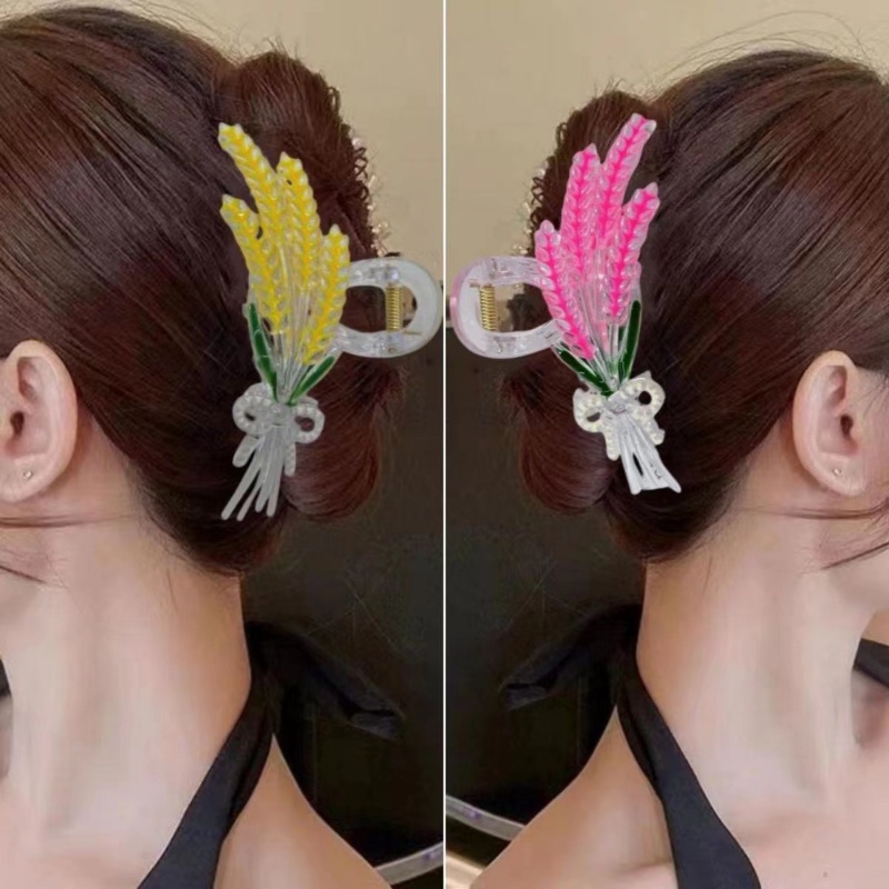 Gadis Populer Fashion Gandum Spike Rambut Pin/Elegan Sederhana Ambil Klip/Rasa Senior Cakar Rambut Besar/Korea INS Gaya Hiu Klip Hiasan Kepala Aksesoris Rambut