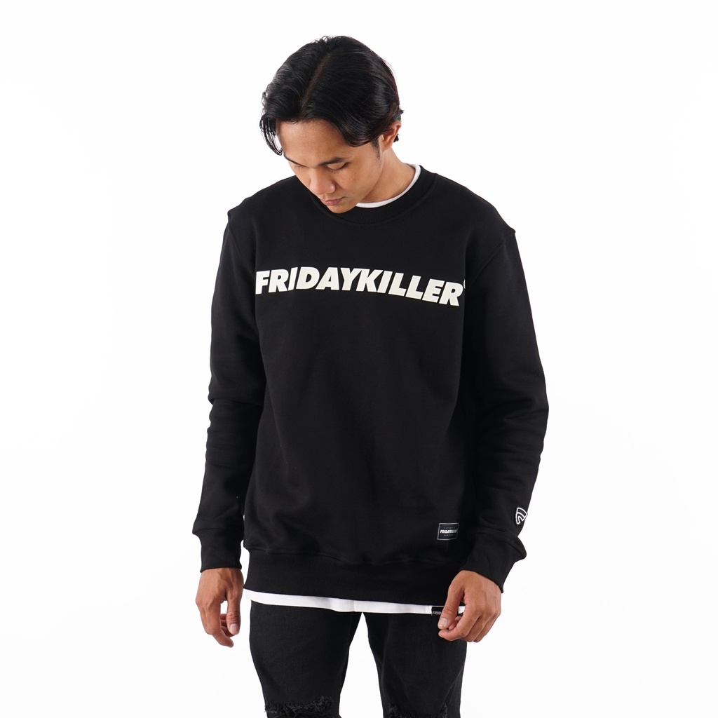 SWEATER FRIDAY KILLER | CORE BLACK CREWNECK