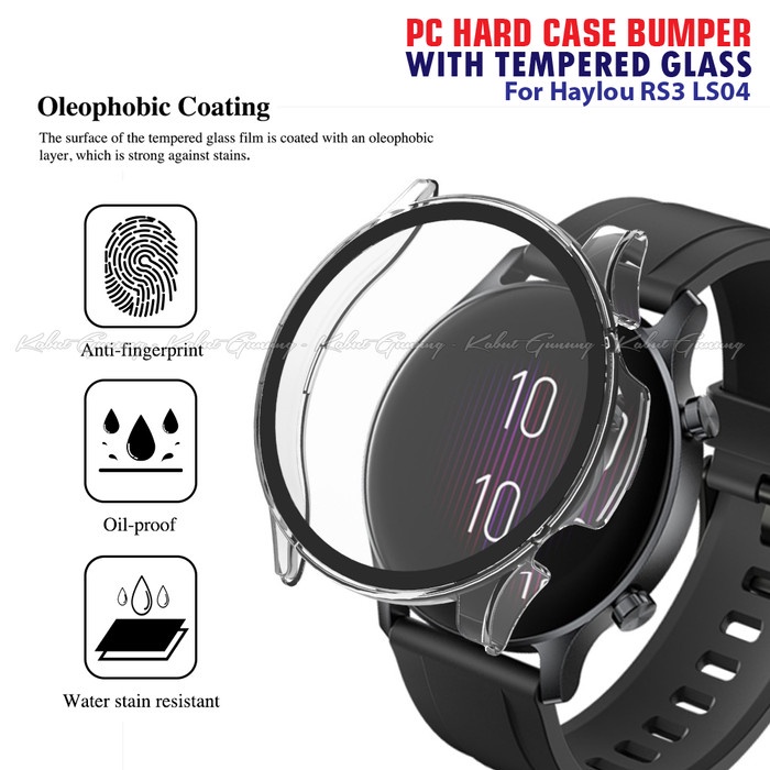 Hard Case For Smart Watch Haylou RS3 LS04 Case With Tempered Glass