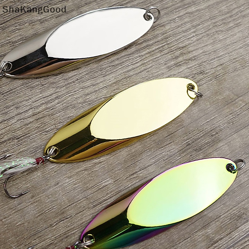 Skid 1PCS Metal Spinner Spoon Trout Fishing Lure Umpan Keras Sequin Noise Paillette Umpan Buatan Sequin Kecil Keras Spinner SKK