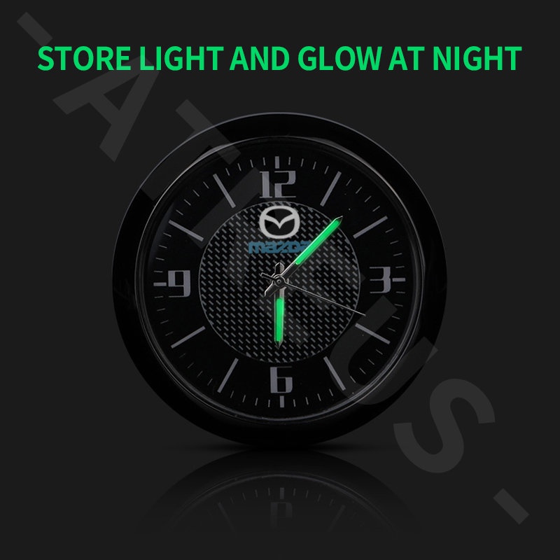 Jam Quartz Mini Mobil Mazda luminous Interior Center Console Vent Clock Decoration Untuk Mazda 23 CX5 CX30 CX8 CX3 Mazda2 6 5 CX9 BT50