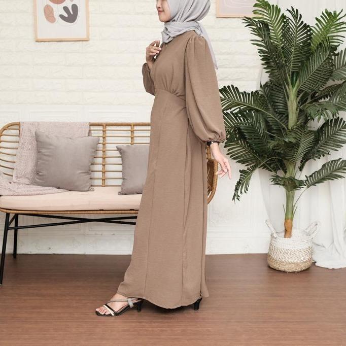 BEFAST - ZNF DRESS TIKA / RONA DRESS GAMIS / LongDress Wanita Polos Formal / Fashion Remaja ABG Kekinian / OOTD Wanita Kondangan/Pesta Hijab Style / Dress Lengan Panjang Casual Wanita / Pakaian Remaja ABG Terlaris