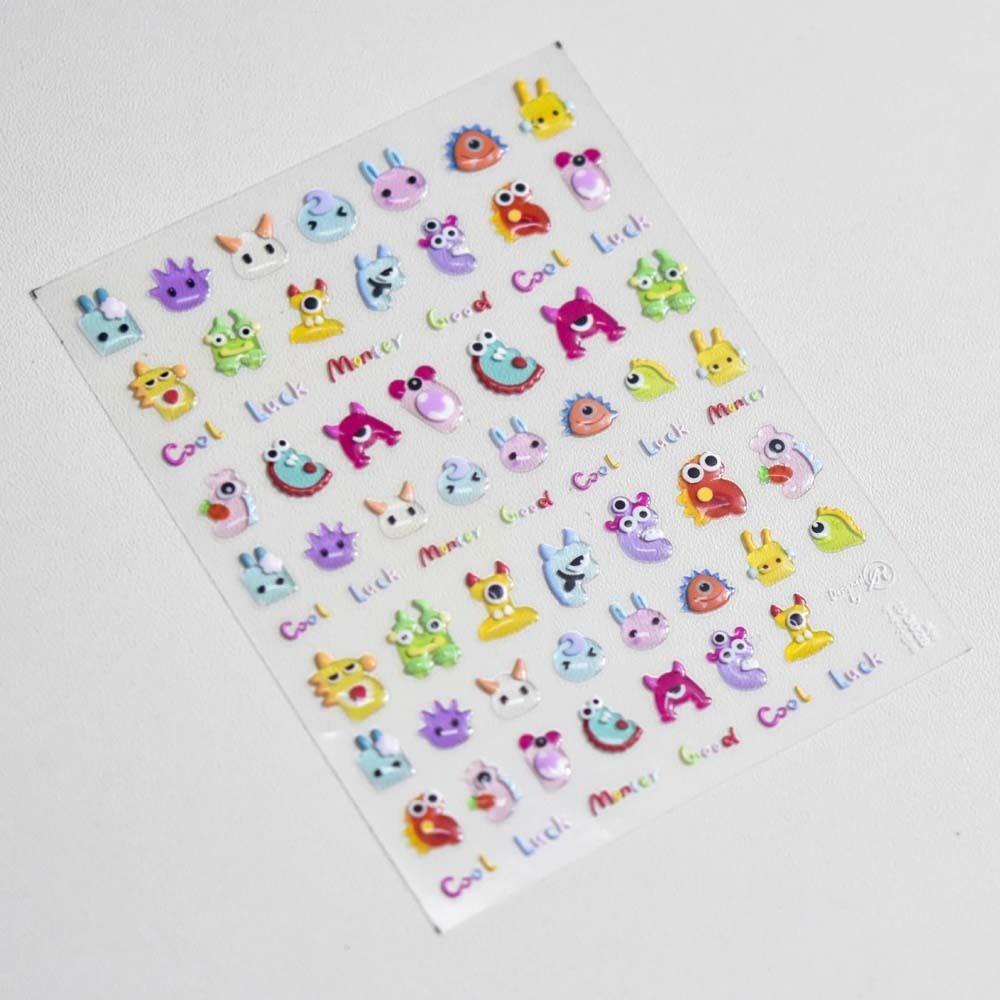 Mxbeauty Stiker Kuku Jelly Fashion Lucu Buah Kelinci Beruang Panda Hiasan Kuku