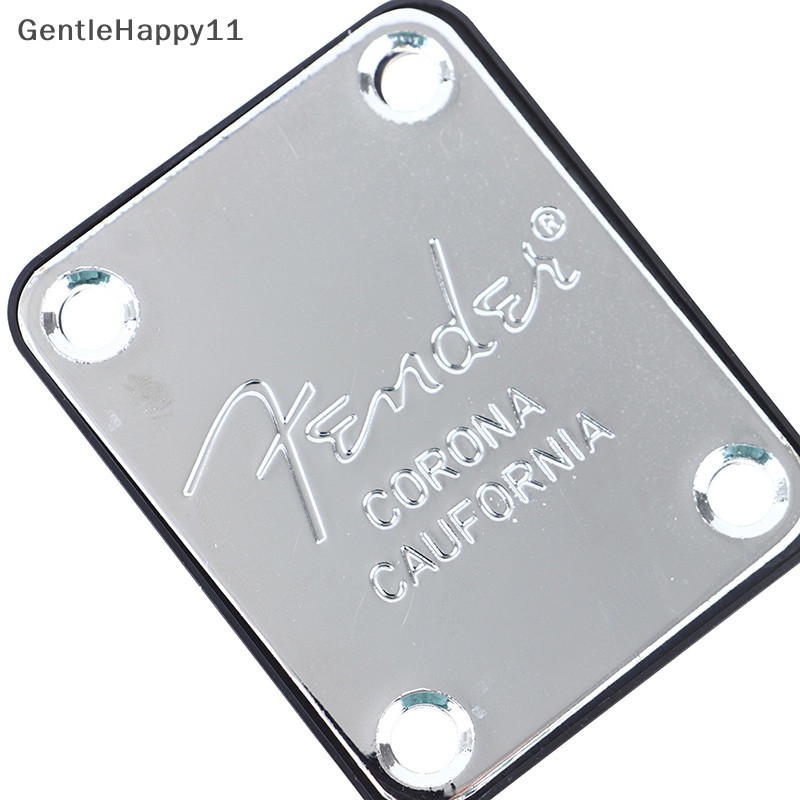 Gentlehappy Chrome Electric Guitar Neck Plate Plat Fix Papan Sambungan Leher Gitar Listrik id