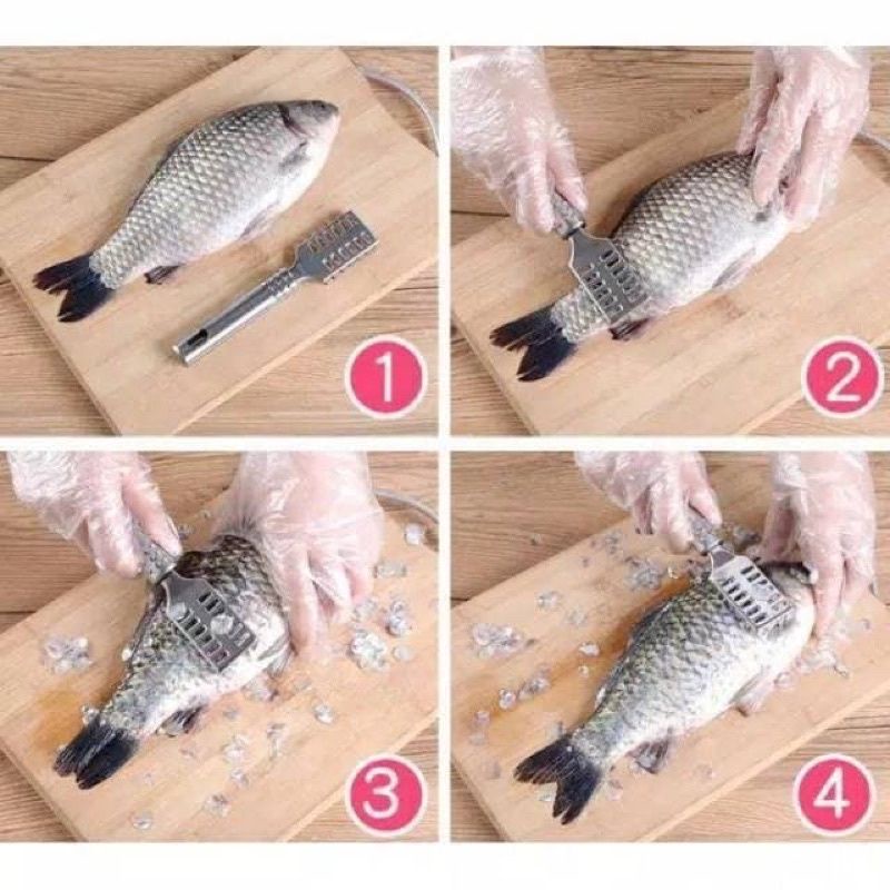 (RA) Alat Serut Sisik Ikan / Alat Pembersih Sisik Ikan / Pengupas Sisik Ikan Bahan Stainless