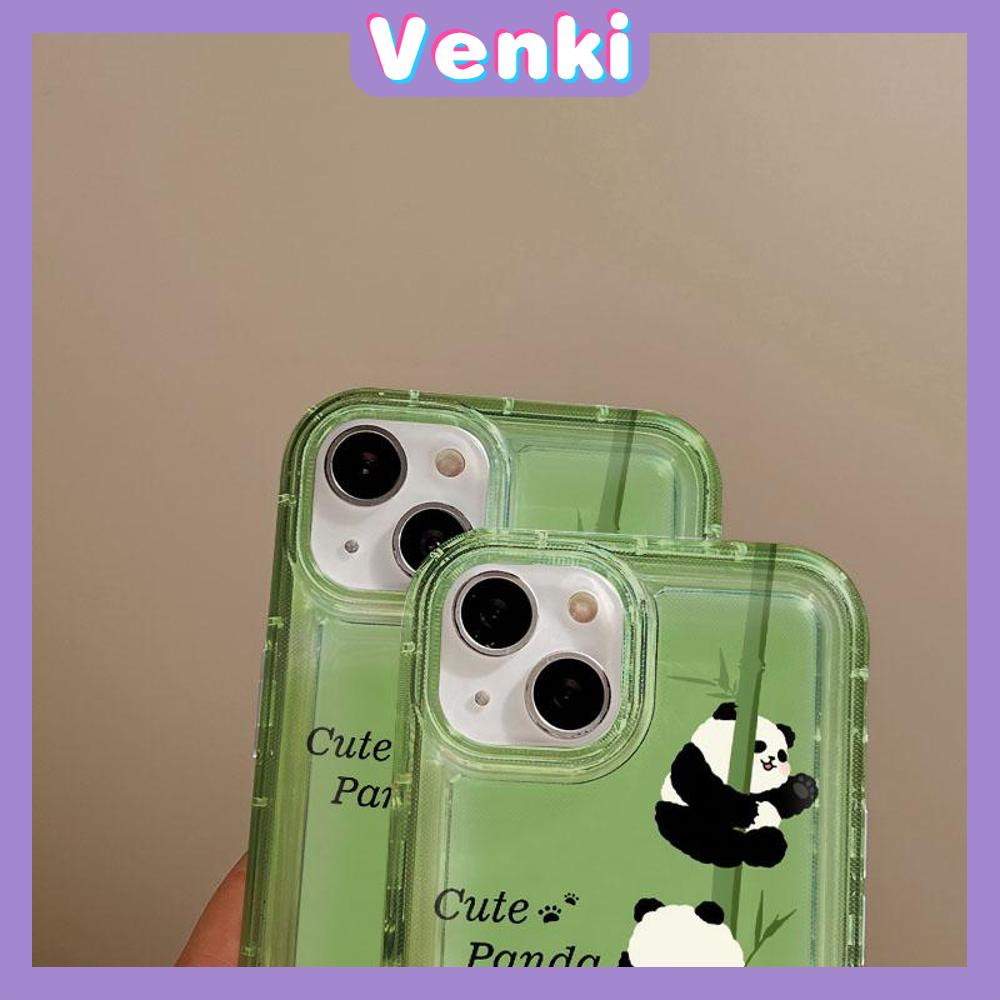 VENKI - For iPhone 11 Case Clear Phone Case TPU Soft Case Airbag Shockproof Protection Camera Cute Bamboo Panda Compatible with iPhone 14 13 Pro Max iPhone 12 Pro Max XR XS 7 8Plus