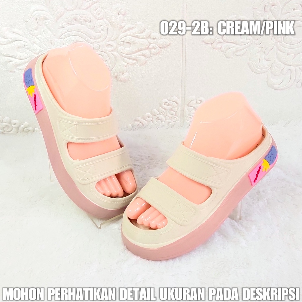 Sendal karet Wanita Ban 2 029 2B Sandal Bakpao Viral SDLWW