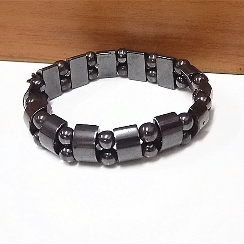 Gelang Elastis Manik-Manik Energi Klasik Hematite Untuk Pria Wanita Manik-Manik Magnetik Pelangsing Perawatan Kesehatan Bracelets Jewelry