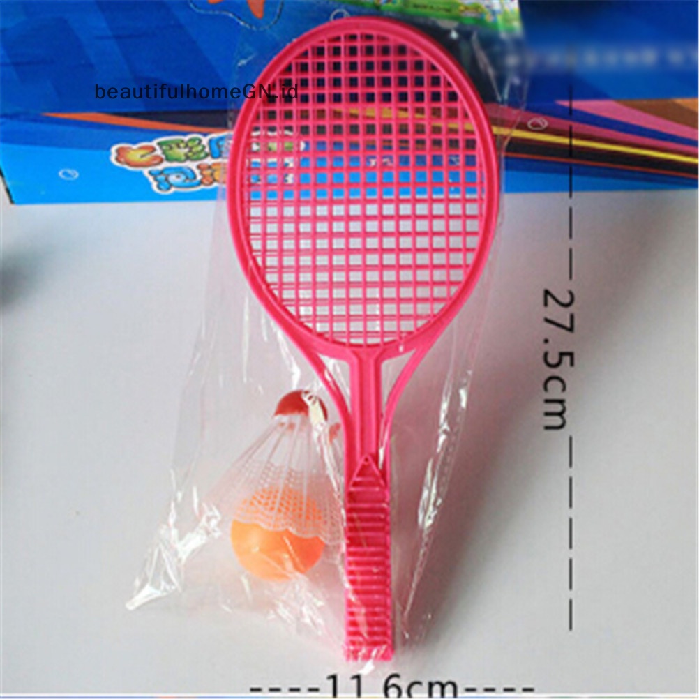 {Cantik} Raket Set Tenis Badminton Outdoor Anak Mainan Edukasi Olahraga Orang Tua-Anak~