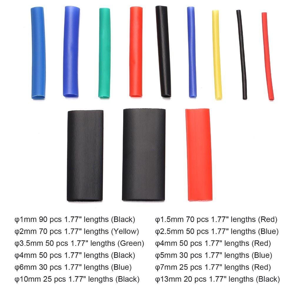 TOP 560pcs Heat Shrink Tubing Lem Tube Kawat Isolasi Shrinkage Tube Water-proof Rasio 2:1