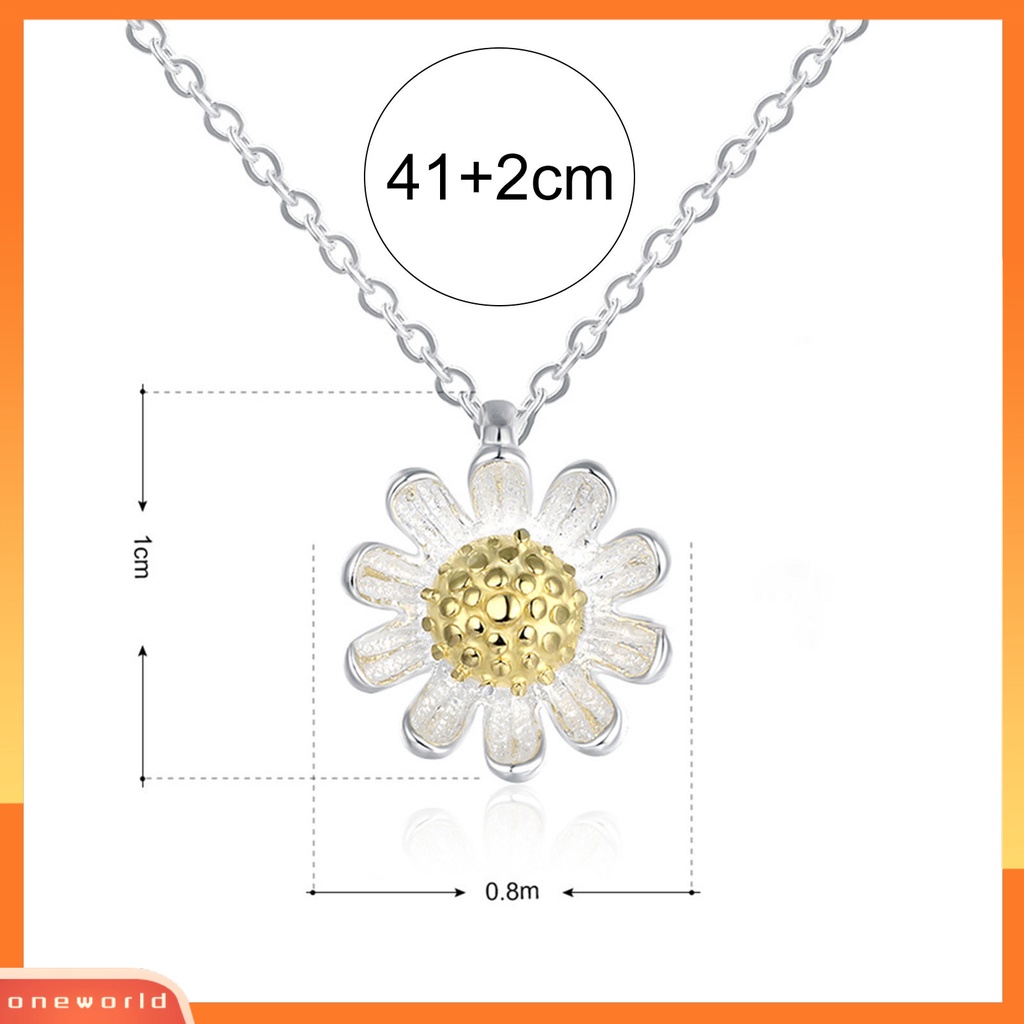 [ONE] Silverhoo Ladies Necklace Krisan Dekorasi Leher925 Perak Kalung Bentuk Krisan Mini Untuk Pergi Jalan