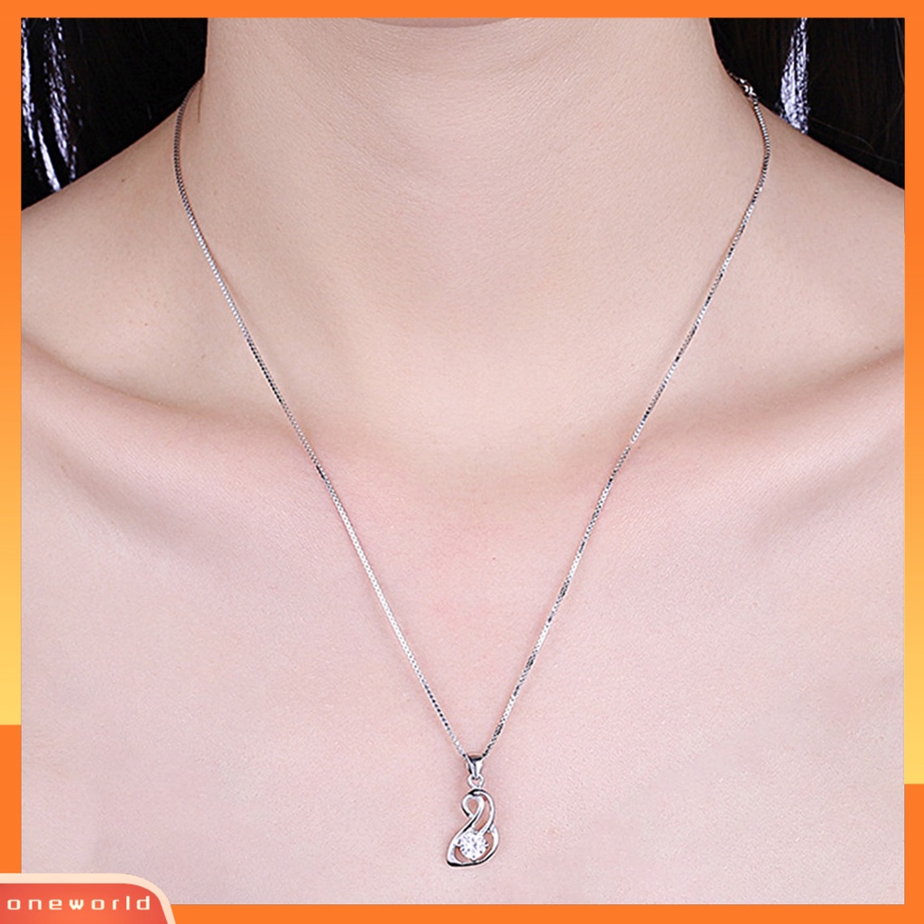 [ONE] Silverhoo Cubic Zirconia Kerah Kalung Nyaman Halus Electroplating Bentuk Ular Klavikula Rantai Wanita Aksesori