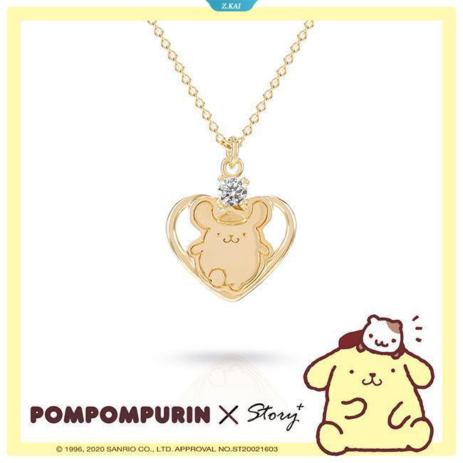 New Kawaii Lucu Sanrio Pom Pom Purin Kalung Sterling Silver Electroplate Silver Ornamen Gadis Hadiah Natal Untuk Pacar [ZK]