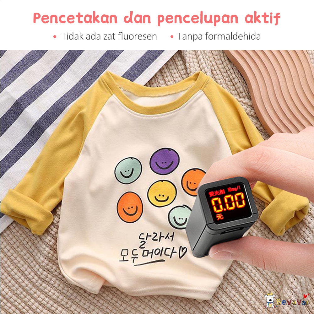 BEVAVAR Kaos Anak Piyama Kaos Anak Motif Lucu/Baju Tidur Anak perempuan laki-laki Lengan Panjang