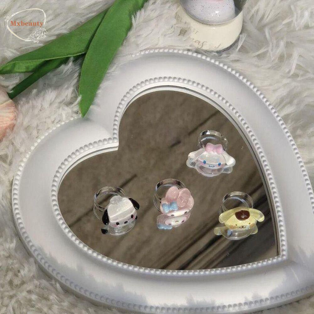 Mxbeauty Wanita Cincin Kartun Indah Kuromi Resin Niche Desain Pembukaan Cincin Fashion Perhiasan