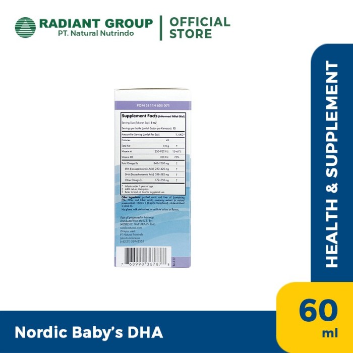 Nordic Baby'S Dha 2 fl Oz / 60ml