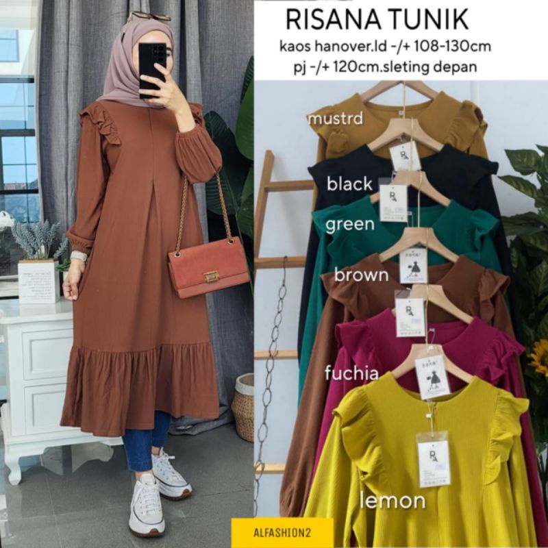 RISANA TUNIK ORI ALFASHION | Kaos Hanover