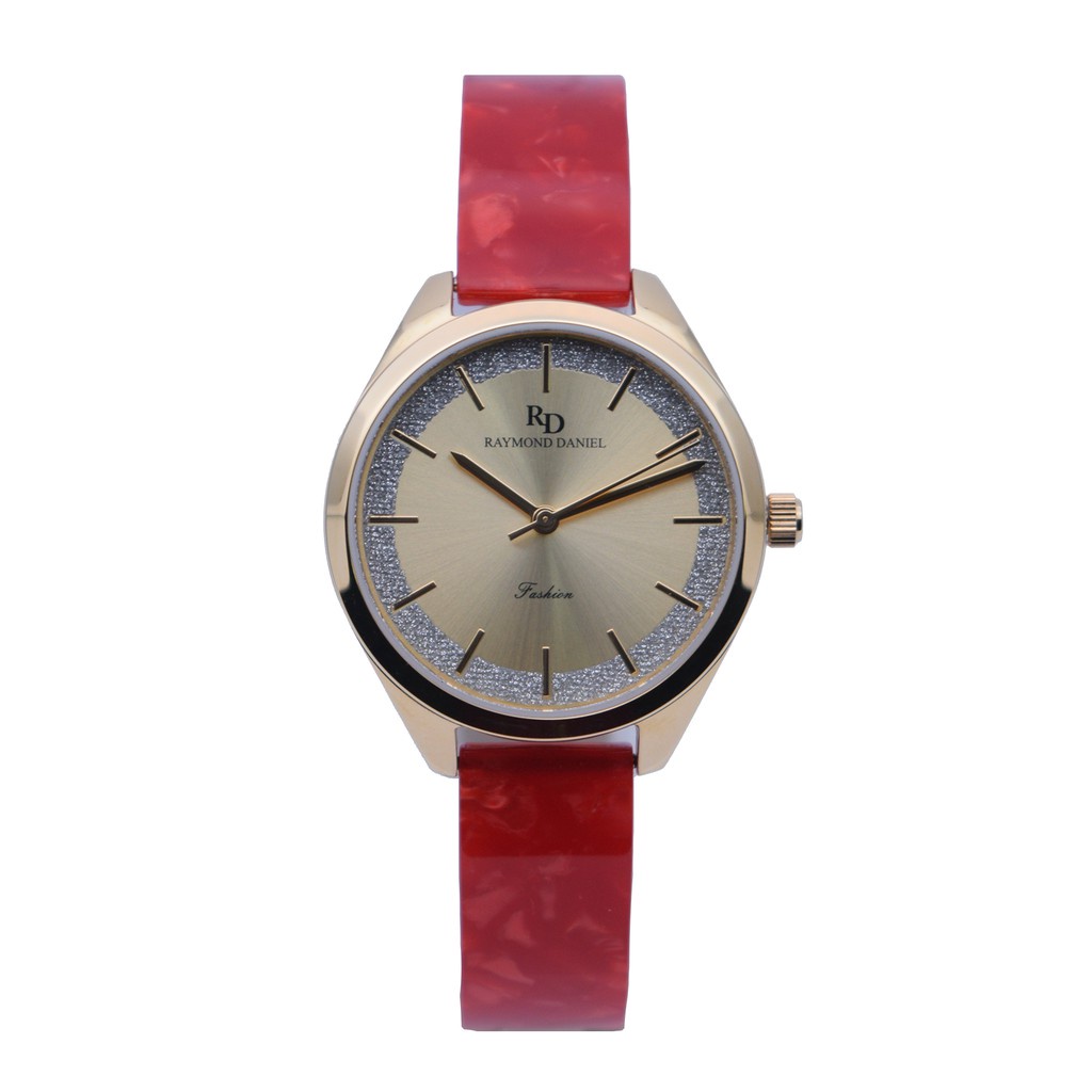 Raymond Daniel RD 240 Gold Akr.Merah, Jam Tangan Wanita, Original