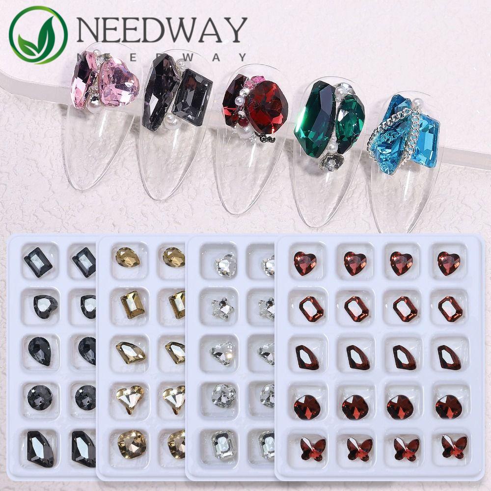 Needway   Kuku Berlian Imitasi Fashion DIY Pesona Kuku Manikur Aksesoris Jepang Nail Art Nail Jewelry