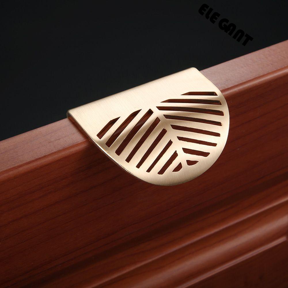 [Elegan] Furniture Handle Zinc Alloy Kamar Tidur Emas Disikat Furniture Lemari Pintu Lemari Handle Knob Laci