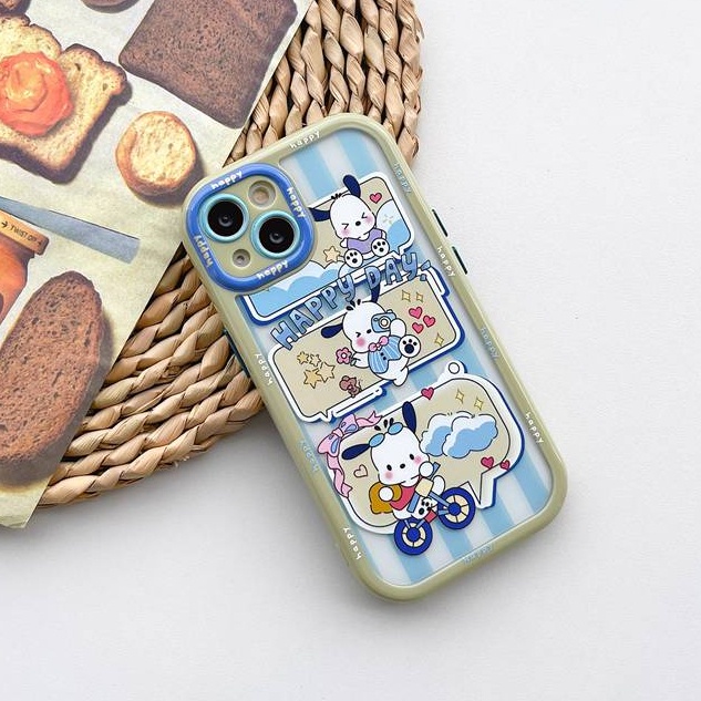 All New Cream Non-slip Camera Protect Soft Case IPhone X XR XS Max 11 12 13 14 Pro Max Women Girl Pretty Cute Snoopy Pochacco Cartoon Phone Case