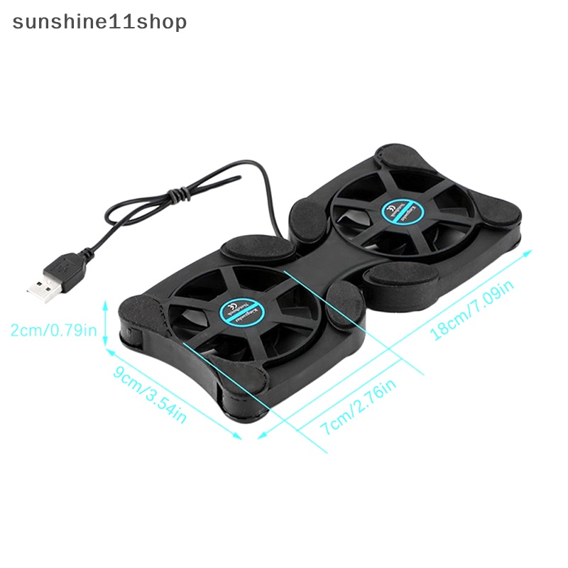 Sho 1pcs USB Port Mini Octopus Kipas Notebook Cooler Pendingin Berdiri Dengan Dual Turbo Fan N