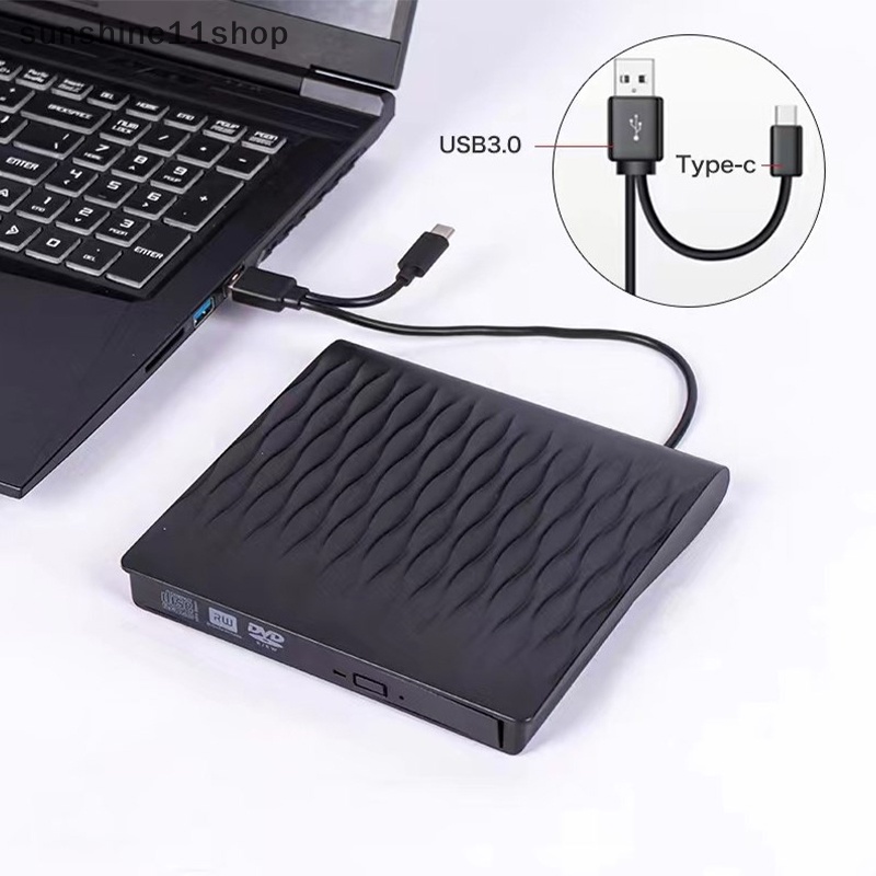 Sho Portable External Dvd Drive USB 3.0 Slim External Dvd RW CD Writer Drive Burner Reader Player Penggerak Optik Untuk Laptop PC Dvd N