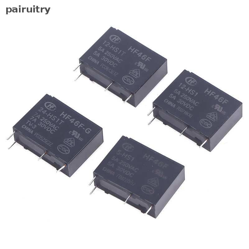 Prt HF46F -G-5/12 /24 -HS1 -HS1T 7A 5A 4Pin 250VAC 30VDC DC5V 12V 24V Relay HF46F-1 PRT