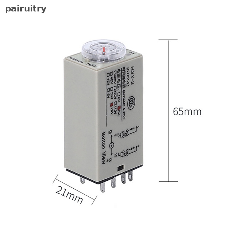 Prt AC 220V H3Y-2 Power On Time Delay Relay Solid State Timer Berkualitas Tinggi Micro 8-Pin DC12V DC24V PRT