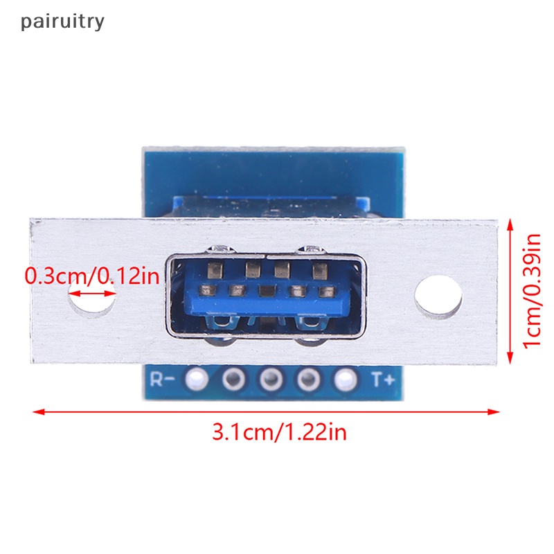 Prt 1Pc USB3.0 Male Female Horizontal Dengan Sekrup Lubang Pasang USB Dengan Pin Test Board Connector PRT