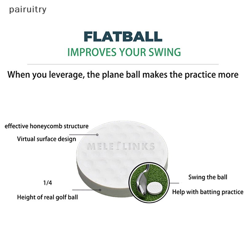 Prt Golf Flat Ball Swing Latihan Bola Golf Portable Flat Bola Golf Training PRT