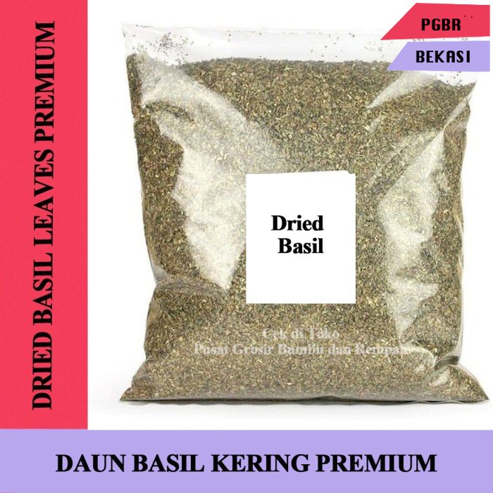 

DRIED BASIL LEAVES 250 gr / Daun Basil Kering 250 gram / Dried Basil Leaves Premium
