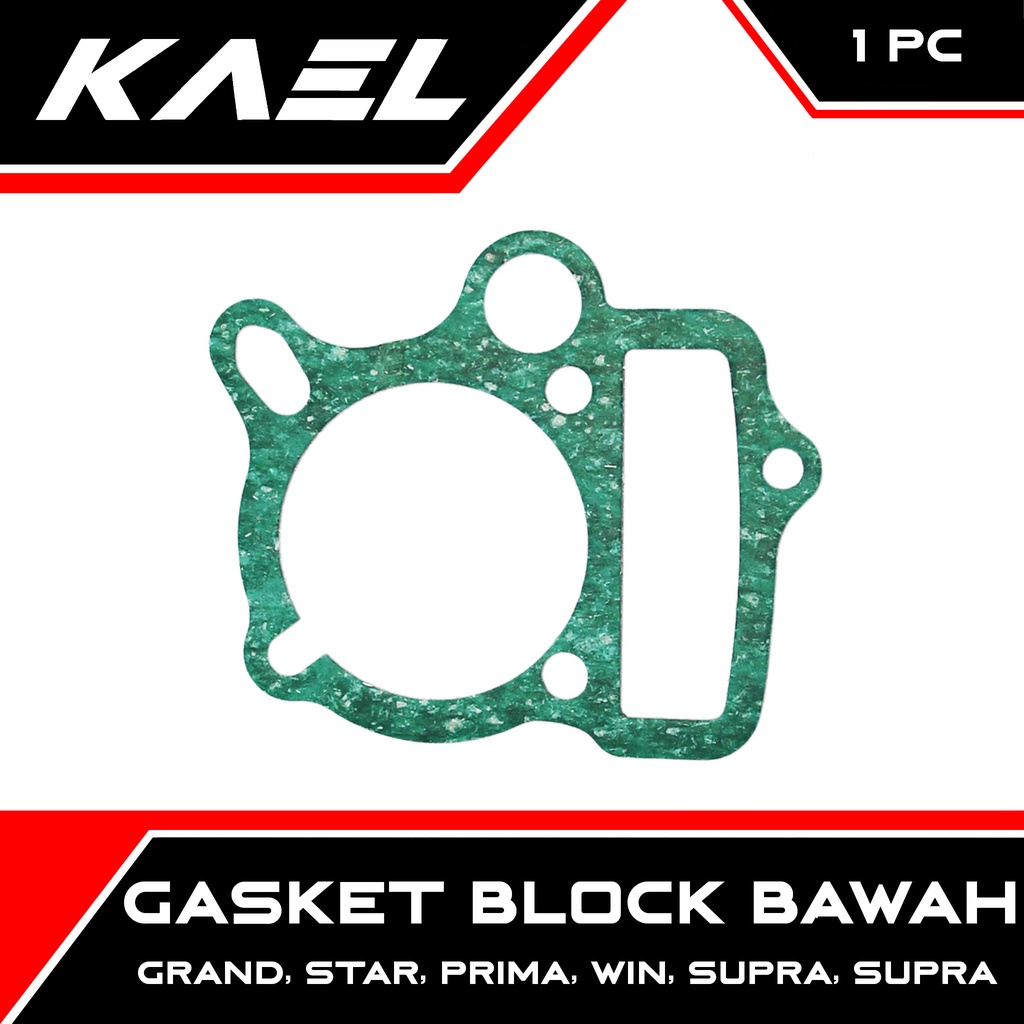 Gasket Block Bawah Supra Lama &amp; Supra X &amp; Grand &amp; Star &amp; Prima &amp; Win Packing Paking Blok Seher Cylinder Silinder