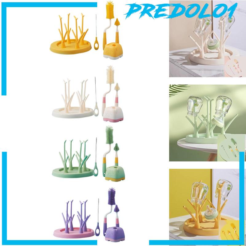 [Predolo1] Sikat Botol Set Sikat Cuci Portable Silicone Scrub Brush Bottle Scrubber