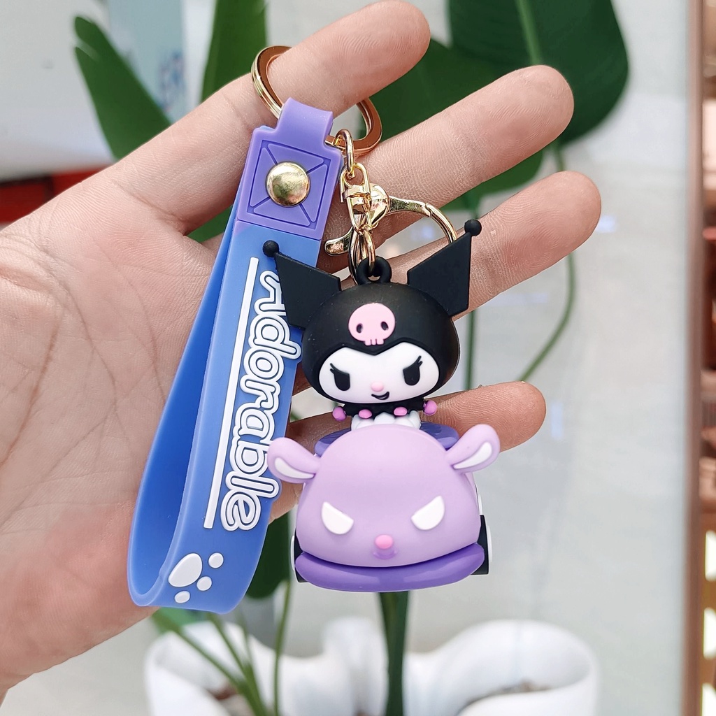 Kawaii Baru Kartun Kuromi Tas Liontin Melody KT Kucing Pribadi Gantungan Kunci Mainan Gadis