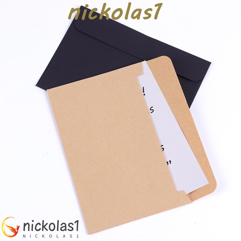 Nickolas1 Amplop Simplicity Vintage Hitam Merah Untuk Sekolah Kantor Bisnis Stationary Kraft Paper Letter Supplies