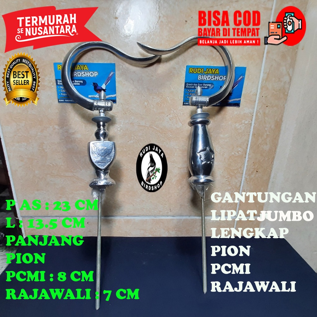 JUAL GANTUNGAN JUMBO LIPAT LENGKAP PION PCMI RAJAWALI SANGKAR KANDANG KOTAK BURUNG PLECI KACER