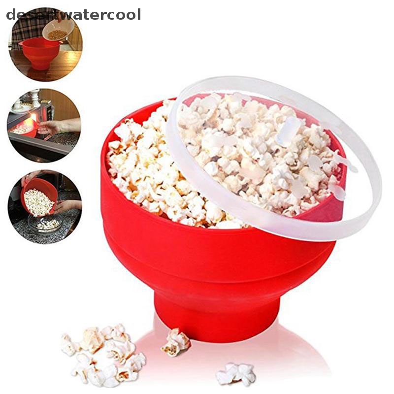 Deid Mangkok Popcorn Dengan Tutup Microwave Popcorn Bucket Pembuat Popcorn Kreatif Lipat Martijn