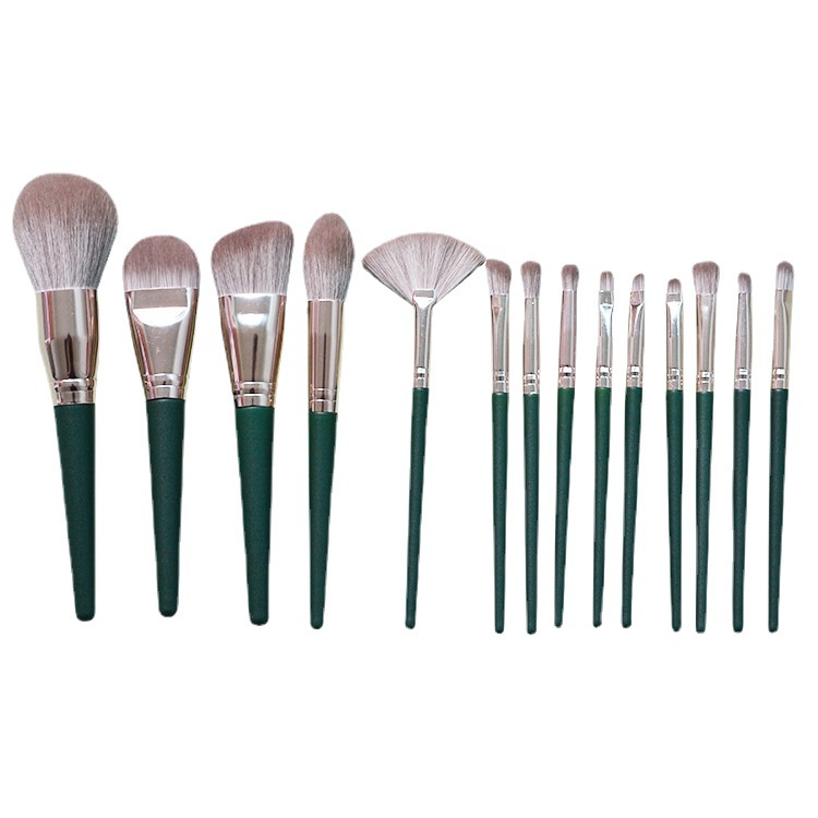14 Pcs Kuas Makeup Brush Set Eyeshadow Blusher Blending Make Up Brush Highlighter Powder Koas Makeup Beauty Tools