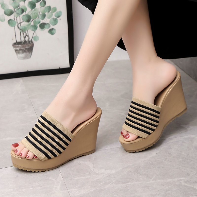 Sandal Wedges Wanita Import  Sanzeil Tania Premium Sanzeil Tania 0024 BISA COD