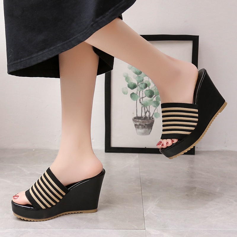 Sandal Wedges Wanita Import  Sanzeil Tania Premium Sanzeil Tania 0024 BISA COD