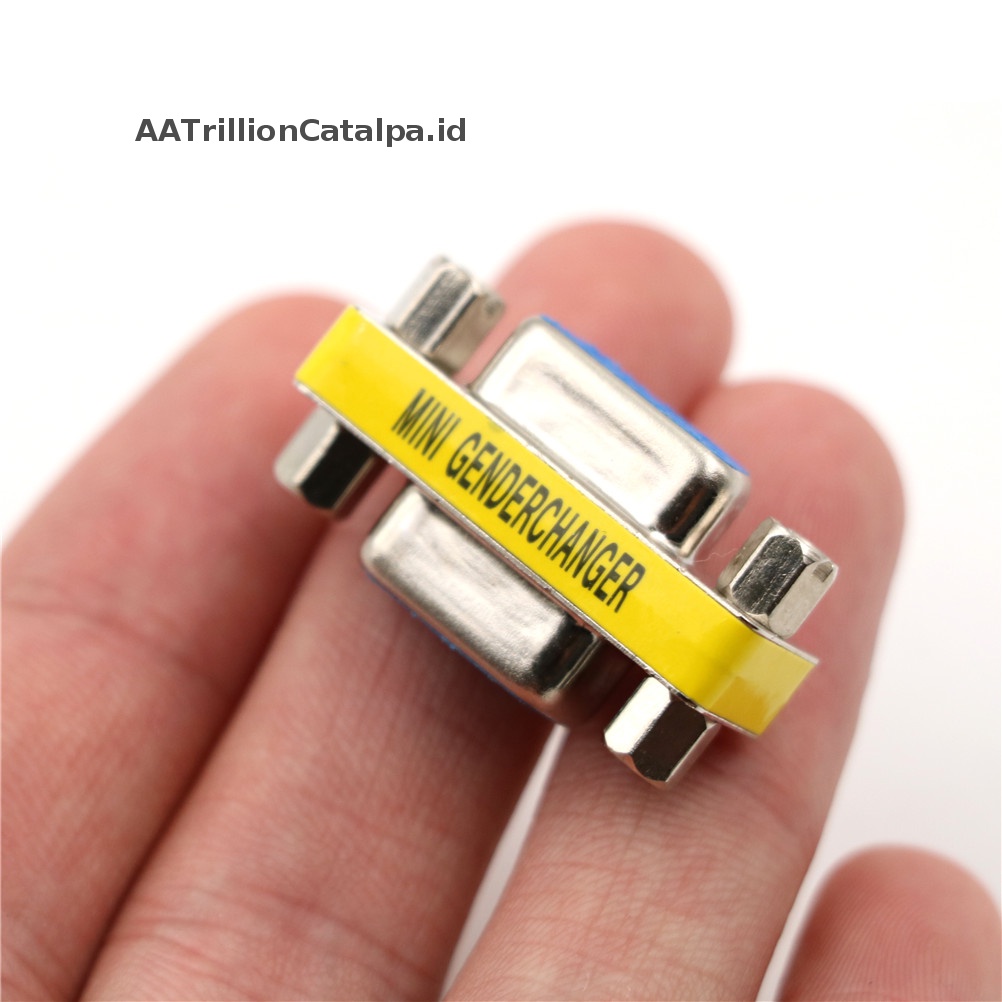 Aatrililioncatalpa Seri Baru RS-232 DB9 9pin Female to Female F/F Changer Coupler Adapter Jika C ID