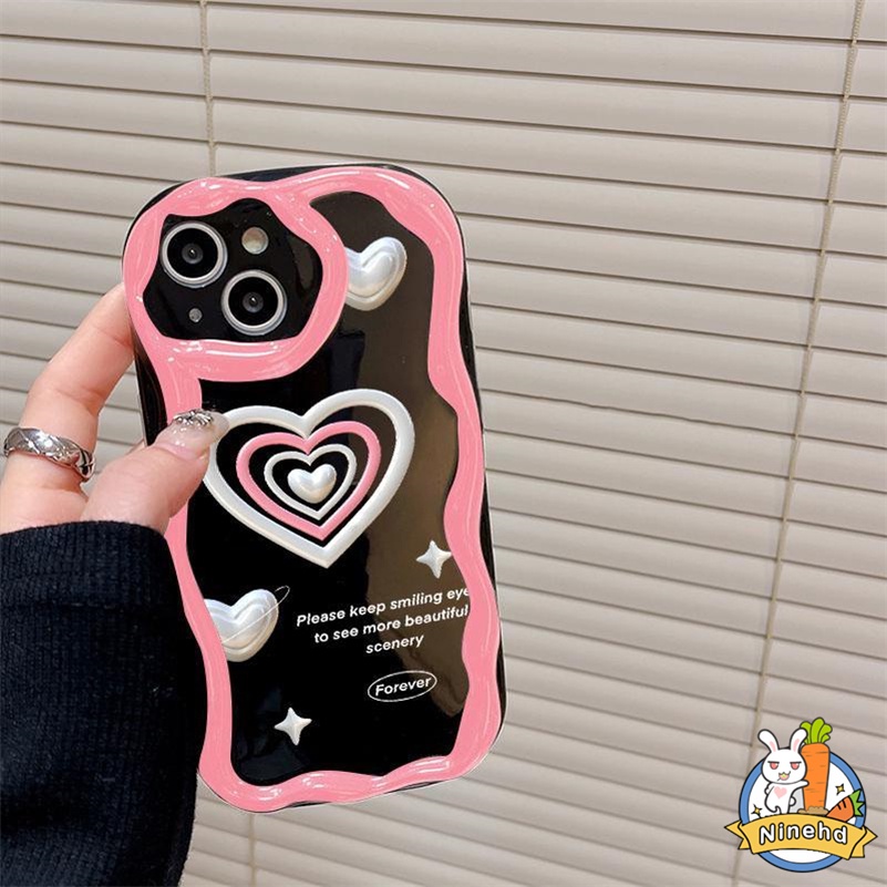 Realme C55 C35 C33 C30 C30s C21Y C25Y C25 C25s C20 C20A C15 C12 C11 8i 5 5s 5i 6i Curved Edge Wavy Case Heart Little Demon Phone Case Pelindung Lensa Anti Jatuh Silicon Soft Case