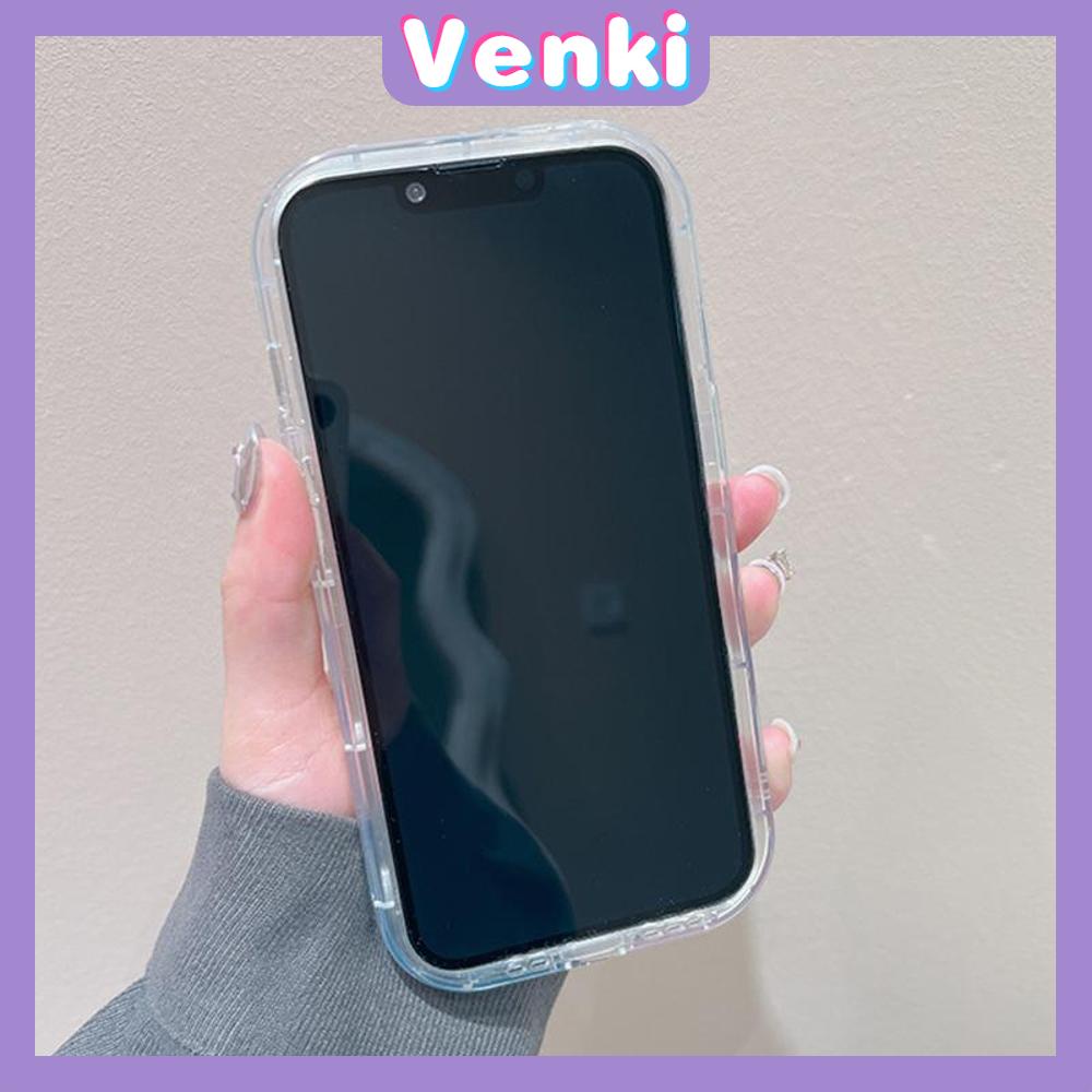 VENKI - Untuk iPhone 11 iPhone Case Laser Reflektif Bening Phone Case TPU Soft Shockproof Airbag Phone Case Cantik Tulip Kompatibel dengan iPhone 14 13 Pro max 12 Pro Max XR 7 8PLus