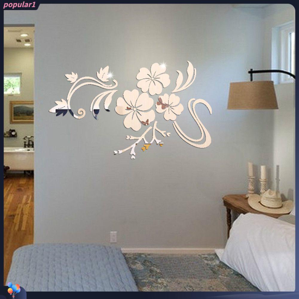 Populer Wall Sticker Stiker Hias Cermin Background TV