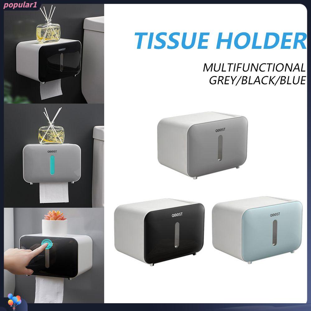 Populer Tempat Kertas Toilet Aksesori Kamar Mandi Tidak Meninju Dinding Dapur Penyimpanan Kertas Roll/ Dispenser Kertas Serut