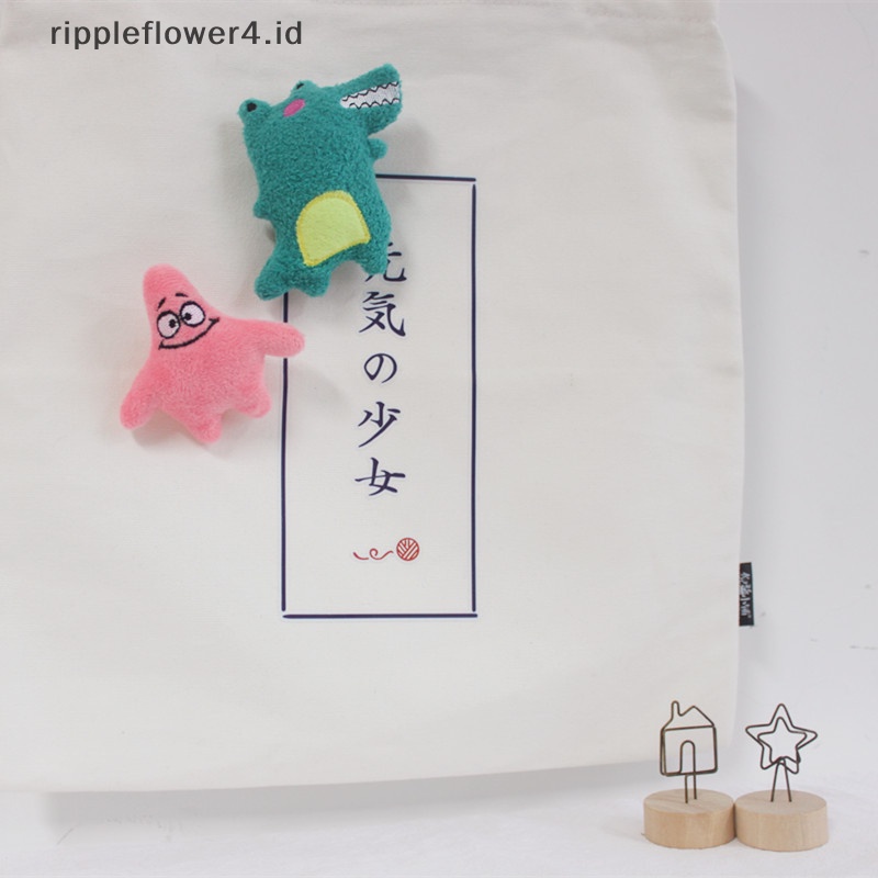 {rippleflower4.id} Lucu Kartun Boneka Mewah Pin Bros Kain Stiker Crocodile Patrick Star Bros Tas Pakaian Lencana Pin Ransel Liontin Dekorasi Aksesoris~