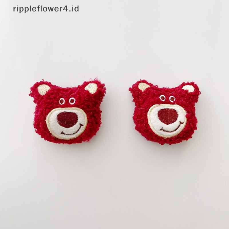 {rippleflower4.id} Bros Monster Bulu Biru Bermata Satu Strawberry Beruang Lencana Pin Bros Mewah Bros Lembut Kawaii Mewah Pin Bros Untuk Ransel Mantel Bros Aksesoris Dekorasi~