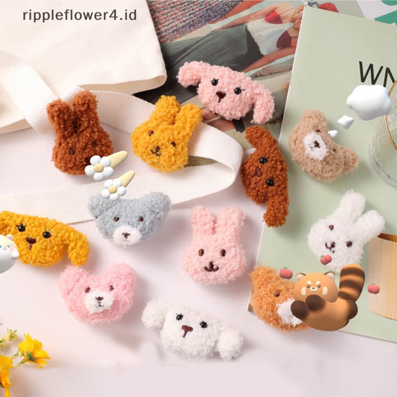 {rippleflower4.id} Bros Beruang Plush Kartun Manis Siswa Aksesoris Tas Sekolah Pin Lucu Korea Jepang~