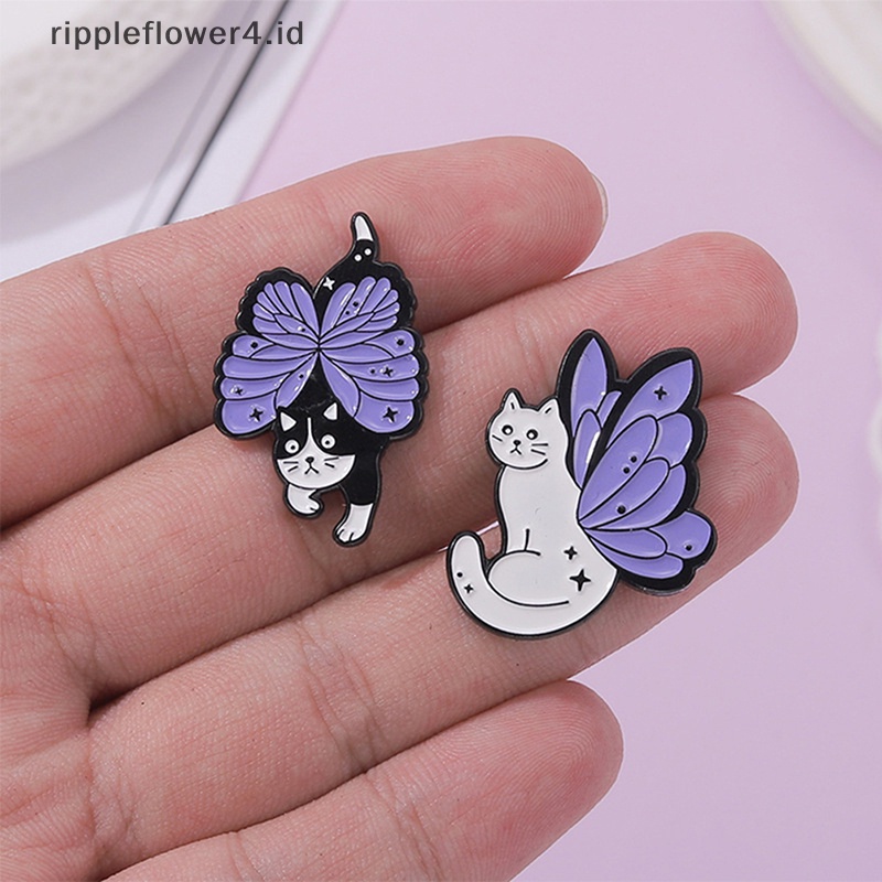 {rippleflower4.id} Punk Butterfly Cats Enamel Pin Bola Kristal Penyihir Ajaib Bros Serangga Hewan Menggabungkan Kerah Lencana Perhiasan Hadiah Untuk Teman Terbaik~